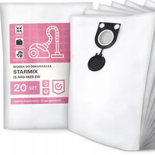 20x Worek do Odkurzacza Starmix Is ARD-1425 Ew Syntetyczny Pojemny Duży G9 - Worki do odkurzaczy - miniaturka - grafika 1