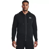 Bluzy męskie - Męska bluza dresowa rozpinana z kapturem Under Armour UA Essential Fleece FZ Hood - UNDER ARMOUR - miniaturka - grafika 1
