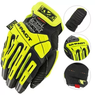 Mechanix Mechanix Wear: Rękawice robocze Hi-Viz M-Pact E5 (średnie, fluorescencyjne żółty) SMP-C91-009 - Rękawice robocze - miniaturka - grafika 1