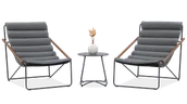 Meble ogrodowe - Zestaw mebli tarasowych ART Dark Grey 2+1 - Focus Garden - miniaturka - grafika 1