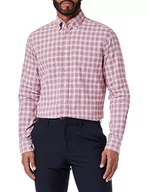 Koszule męskie - Hackett London Męska koszula Oxford w kratkę, biała (biała/czerwona), 3XL, Biały (biały/czerwony), 3XL - miniaturka - grafika 1
