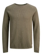 Swetry męskie - Jack & Jones Sweter w kolorze szarobrązowym - miniaturka - grafika 1