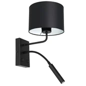 Lampy ścienne - Luminex Arden 3468 kinkiet lampa ścienna 2x8W+60W G9+E27 czarny/biały - miniaturka - grafika 1