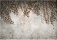 Fototapety - Fototapeta Liście Beton Abstrakcja Brązowy 300x210 cm Tapeta Do Sypialni Salonu Kuchni Na Flizelinie - miniaturka - grafika 1