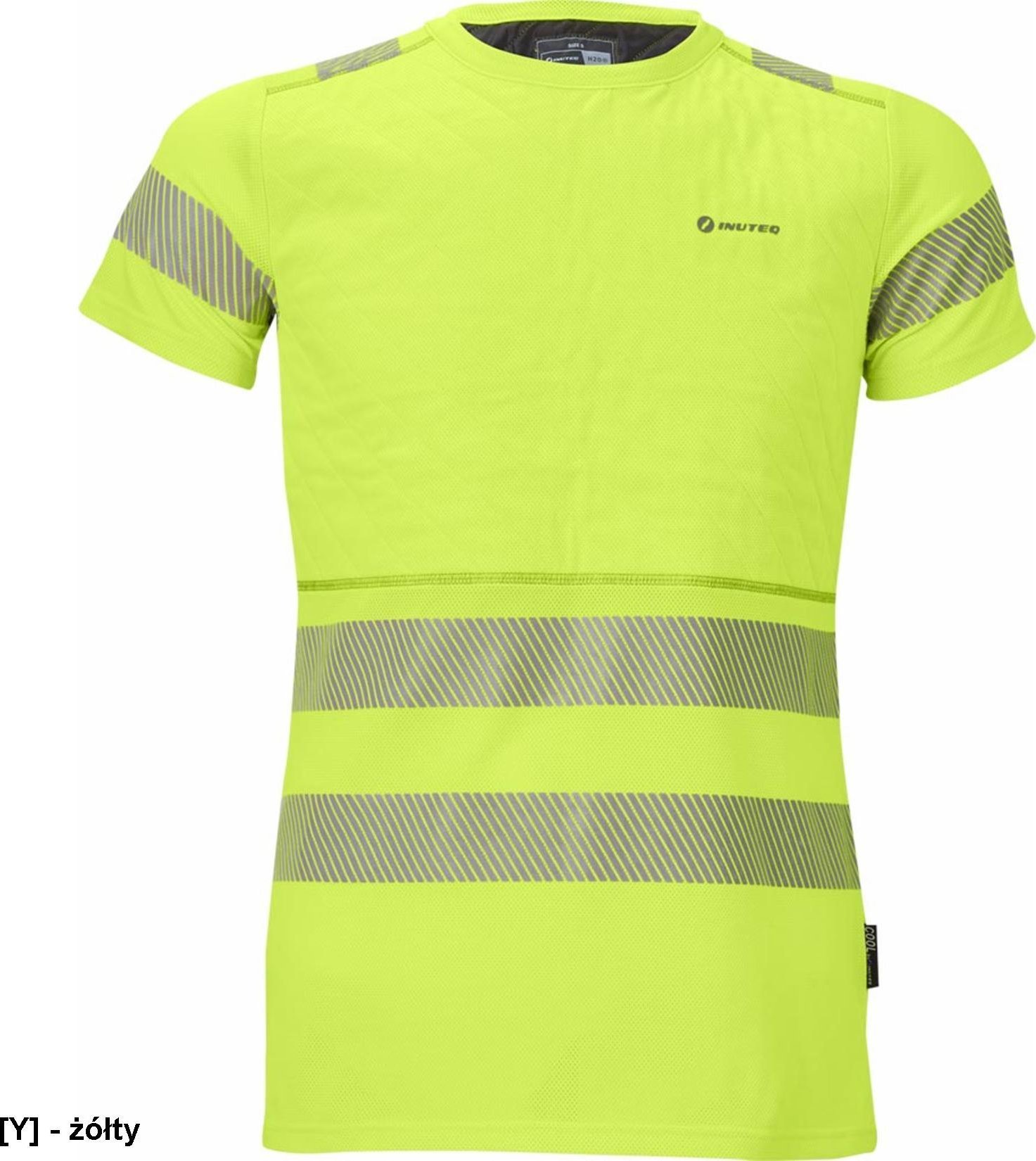 R.E.I.S. I-TSHIRT - T-shirt chłodzący INUTEQ-H20 chłodzenie redukuje stres cieplny i zmęczenie pasy odbladskowe poprawiają widoczność 3XL