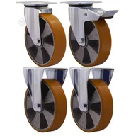 Meble modułowe i akcesoria - 123HALPU200K2 KOŁO ALUMINIUM POLIURETAN FI200 komplet 4 szt. / kolaksiaze - miniaturka - grafika 1