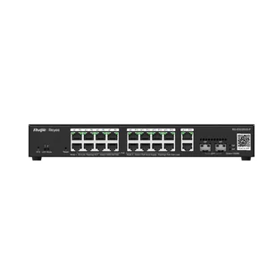 Ruijie Networks RG-ES220GS-P łącza sieciowe Zarządzany L2 Gigabit Ethernet (10/100/1000) Obsługa PoE Czarny RG-ES220GS-P - Switche - miniaturka - grafika 1