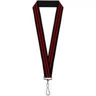 Paski - Buckle-Down Smycz - Pasek czarny/czerwony - miniaturka - grafika 1