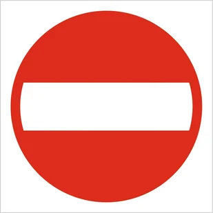 Znak drogowy Zakaz wjazdu, grube PCV5, format 65x65cm - Akcesoria BHP - miniaturka - grafika 1