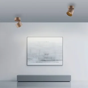 PURE reflektor sufitowy LED Cup, kolor brązowy, Ø 9,5 cm, metal możliwość ściemniania, brązowy / mosiężny, salon / jadalnia, metal, nowoczesny - Lampy sufitowe - miniaturka - grafika 1