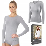 Koszulki i topy damskie - Koszulka damska WEŁNIANA termo BRUBECK LS11610 XL - miniaturka - grafika 1