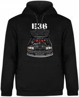 Bluzy męskie - BLUZA MĘSKA Z KAPTUREM DLA FANA BMW E36 M3 STANCE M POWER CZARNA R-S A99 - miniaturka - grafika 1