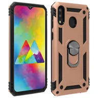 Etui i futerały do telefonów - Samsung Galaxy M20 Etui Bi Material Sztywne Miękkie Magnetyczne Podstawka z pierścieniem Różowe złoto - miniaturka - grafika 1