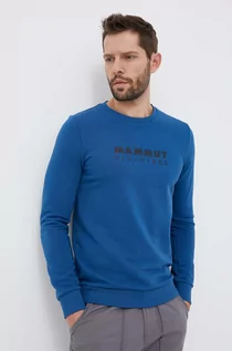 Bluzy męskie - Mammut bluza sportowa Core ML kolor granatowy z nadrukiem - grafika 1