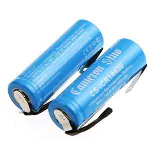 Ogniwa ICR14430 650Ah 2.41Wh Li-Ion 3.7V bez zab z blaszkami z okrągłymi otworami po jednej stronie zestaw 2 szt (Cameron Sino) - Ładowarki i akumulatory - miniaturka - grafika 1