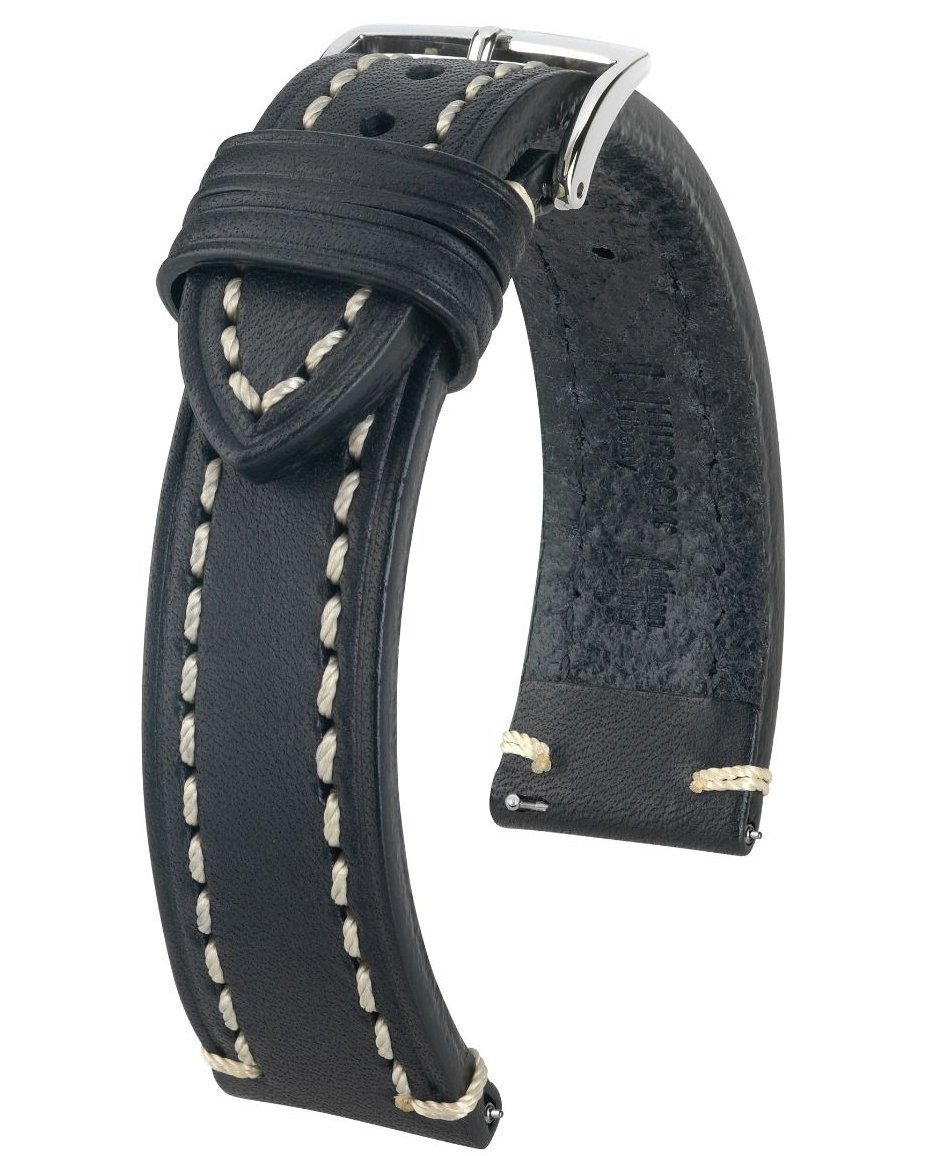 Skórzany wodoodporny pasek do zegarka 22 mm HIRSCH Liberty XL 10920250-2-22