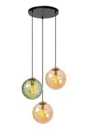 Lampy sufitowe - Monsaraz lampa wisząca 3-punktowa czarna/multikolor 45493/03/33 - miniaturka - grafika 1