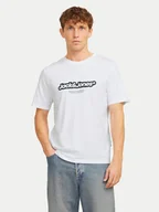 Koszulki męskie - Jack&Jones T-Shirt Vesterbro 12265740 Biały Relaxed Fit - miniaturka - grafika 1