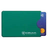 Etui na dokumenty i karty - Plastikowe etui z ochroną RFID na kartę kredytową (zielony) - miniaturka - grafika 1
