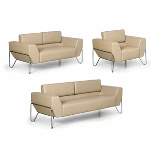 B2B Partner Sofa SPIDER, 2- miejscowa, beżowa XP-161 H25-2 SEAT - Sofy i kanapy - miniaturka - grafika 3