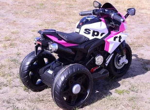 Motor Na Akumulator Trójkołowy Sport Różowy FB6886 - Pojazdy elektryczne dla dzieci - miniaturka - grafika 9