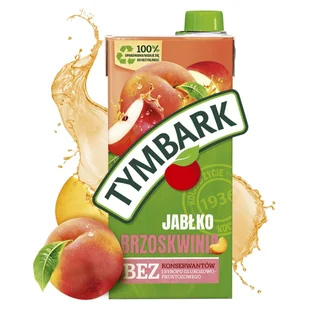 Tymbark JABŁKO BRZOSKWINIA NAPÓJ 1 L zakupy dla domu i biura 75696138 - Napoje gazowane - miniaturka - grafika 1