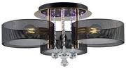 Lampy sufitowe - MLAMP Sufitowa LAMPA glamour ELMDRS8006/3 TR NET MLAMP metalowa OPRAWA crystal z pilotem złota czarna ELMDRS8006/3 TR NET - miniaturka - grafika 1