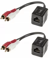 Adaptery i przejściówki - Lindy Adapter AV Stereo Audio Extender Cat.5/6 100m 70460 - miniaturka - grafika 1