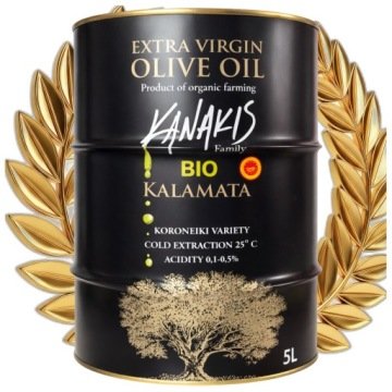 Oliwa Z Oliwek Extra Virgin Grecka 5L Bio Organiczna Kanakis P.d.o Kalamata