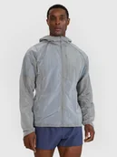 Kurtki i kamizelki sportowe męskie - 4F Kurtka do biegania Ultralight męska - szara L - miniaturka - grafika 1