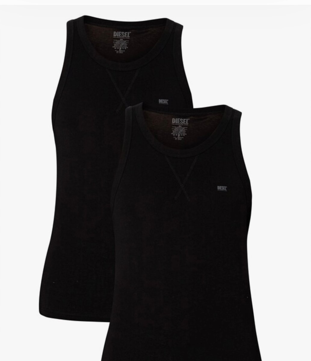 Podkoszulka męska Diesel czarna 2-pak r. L