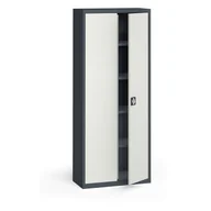 Pozostałe wyposażenie warsztatu - KOVONA Szafa metalowa, 1950 x 800 x 400 mm, 4 półki, antracyt/szara C37890.2.61.24B2B - miniaturka - grafika 1