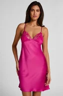Bielizna nocna - Hunkemöller Satynowa halka Peonie Różowy - miniaturka - grafika 1