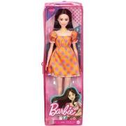 Sukienki i spódniczki dla dziewczynek - Barbie Mattel Mattel Lalka Fashionistas Pomarańczowa sukienka w grochy FBR37/DFT82/GRB52 - miniaturka - grafika 1