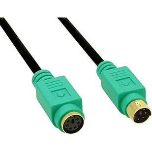 InLine PS/2 Przedłużacz męski żeński czarny zielony pozłacany 3m 13343H - Kable komputerowe i do monitorów - miniaturka - grafika 1