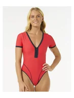 Stroje kąpielowe - Kostium kąpielowy RIP CURL Bomba Ss Cheeky Surf Suit czerwony L - miniaturka - grafika 1