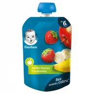 Desery dla dzieci - Gerber Deser w tubce jabłko z bananem i truskawkami po 6. miesiącu 80 g - miniaturka - grafika 1