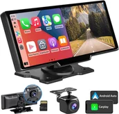 Radia samochodowe - Ottocast Przenośny wyświetlacz samochodowy 10" Kamera 2K Apple Carplay Android Auto - miniaturka - grafika 1