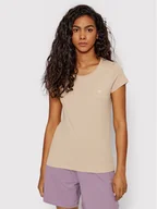 Koszulki sportowe damskie - 4F T-Shirt H4L22-TSD033 Beżowy Regular Fit - miniaturka - grafika 1