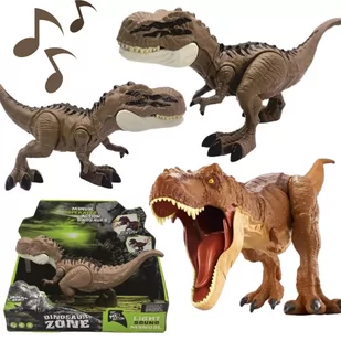 Interaktywny Dinozaur Figurka Chodzi Rusza Się Ryczy Świecące Oczy Led - Zabawki AGD - miniaturka - grafika 1