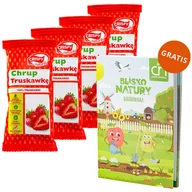 Chipsy - Zestaw Crispy Natural, Chrup Truskawkę, suszone chipsy z truskawki, 4 x 10 g + kolorowanka Blisko Natury gratis - miniaturka - grafika 1