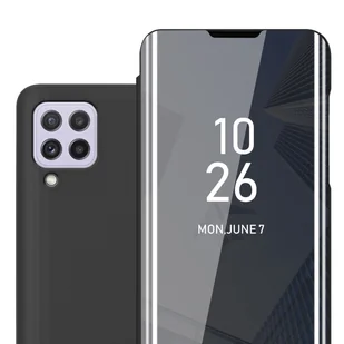 Etui na telefon komórkowy Cadorabo do Samsung Galaxy A22 4G / M22 / M32 4G w kolorze czarnym pokrywa tylna okładka ochronna okładka książeczka etui książeczka - Etui i futerały do telefonów - miniaturka - grafika 1