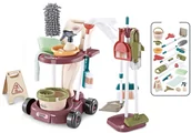 Zabawy w naśladowanie dorosłych - ZESTAW DO SPRZĄTANIA MAŁA GOSPOSIA MOP WÓZEK WIADRO AKCESORIA - miniaturka - grafika 1