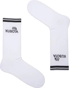 Skarpetki młodzieżowe Kubota Sport White Black - Skarpetki dla dzieci - miniaturka - grafika 1