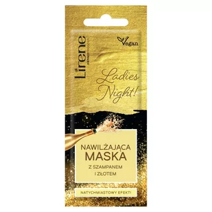 LIRENE Ladies Night - Nawilżająca Maska z szampanem i złotem 7ml - Maseczki do twarzy - miniaturka - grafika 1