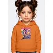 Bluzy dla dziewczynek - BLUZA DZIECIĘCA KPOP DEMON HUNTERS HUNTRIX 110-116 Z KAPTUREM BAWEŁNIANA - miniaturka - grafika 1