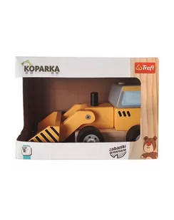 Trefl Drewniana Koparka 61141 - Samochody i pojazdy dla dzieci - miniaturka - grafika 1