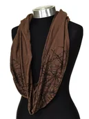 Apaszki i szaliki damskie - Buff Szal-koło w kolorze brązowym ze wzorem - (D)77 x (S)62 cm - miniaturka - grafika 1