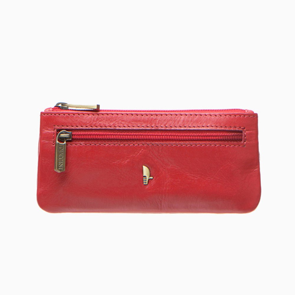 Etui Na Klucze Skórzane Skóra Naturalna Czerwone PUCCINI MU309-3E