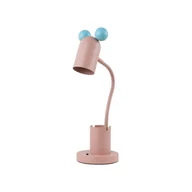 Noże stołowe - Jasnoniebiesko-różowa lampa stołowa z metalowym kloszem (wysokość 50 cm) Mouse – GTV - miniaturka - grafika 1